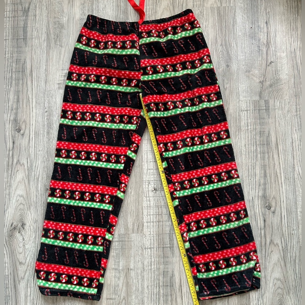 Not Tired Fleece Festive Candy Cane Pajama Pants Sz 1X